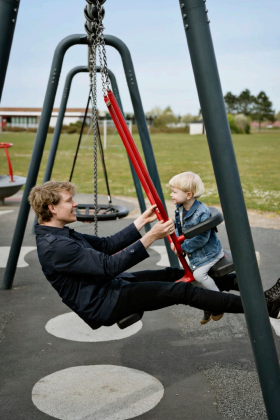 Kids on swings